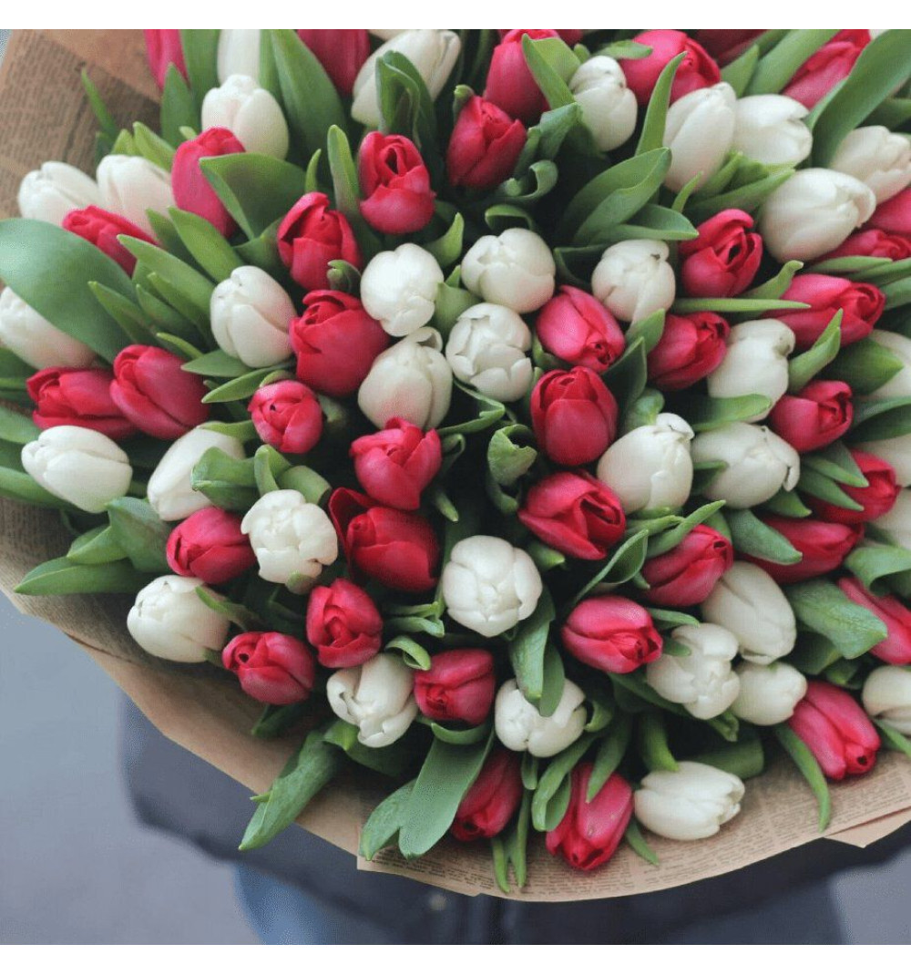 Букет из 101 тюльпанов