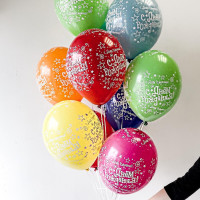 Bundle of balloons – “Happy Birthday” - 10 pcs.