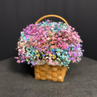 Basket with a rainbow