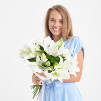 Bouquet White Lilies