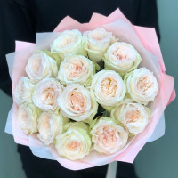 Mono bouquet of roses White O Hara