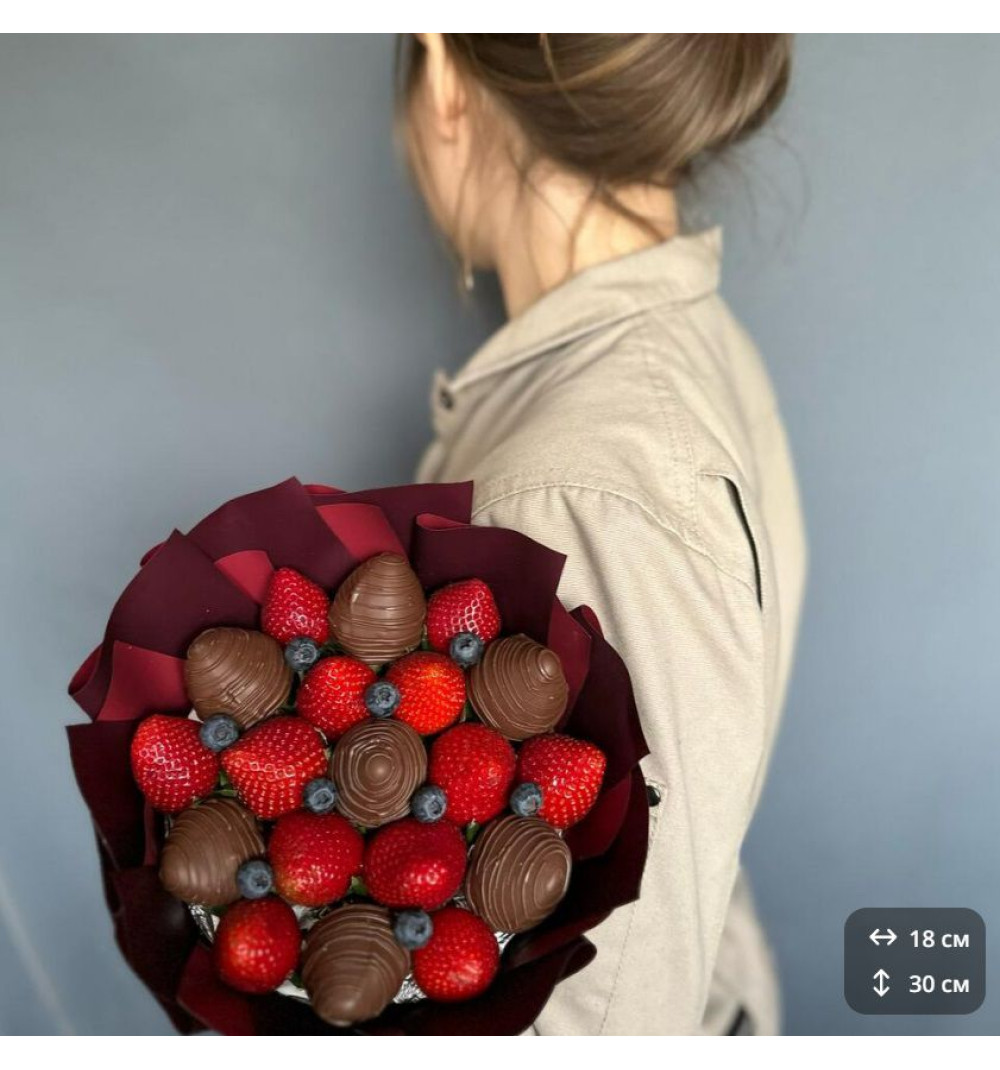 Букет из клубники «Огонёк»