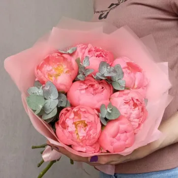 Designer bouquets of peonies